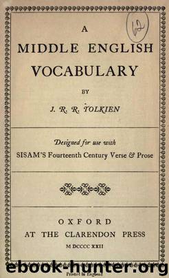 A Middle English Vocabulary by J.R.R. Tolkien