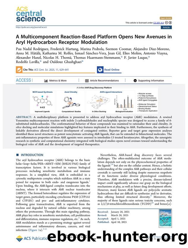 A Multicomponent Reaction-Based Platform Opens New Avenues in Aryl Hydrocarbon Receptor Modulation by unknow
