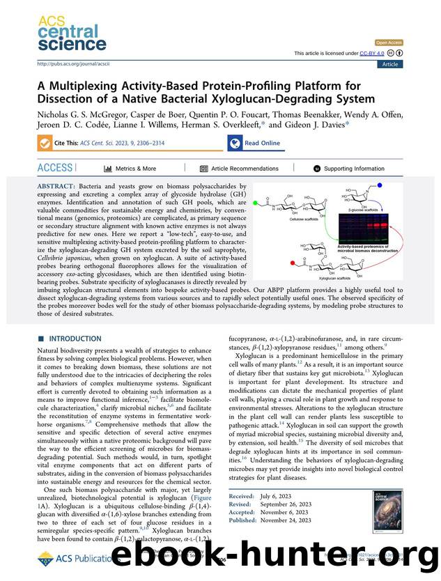 A Multiplexing Activity-Based Protein-Profiling Platform for Dissection of a Native Bacterial Xyloglucan-Degrading System by unknow