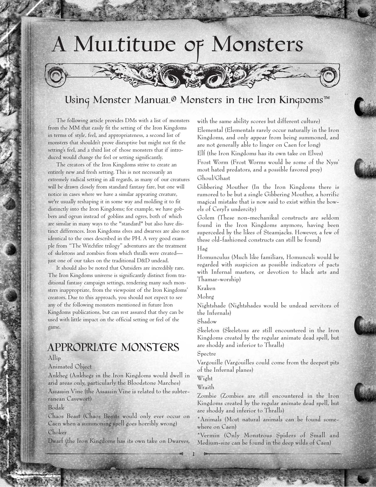 A Multitude of Monsters by Privateer Press