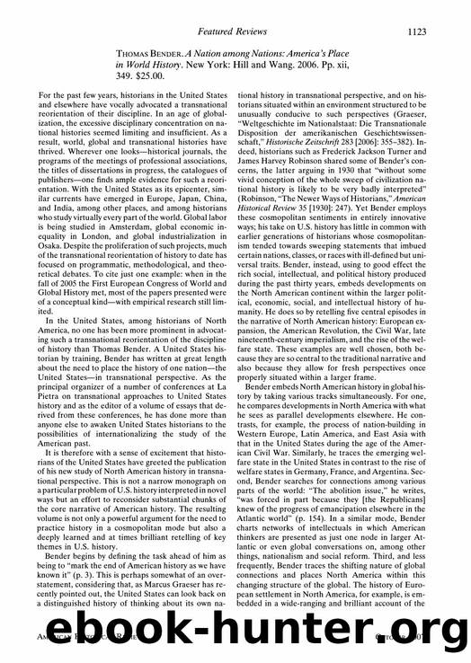 A Nation among Nations: America's Place in World History by Thomas Bender by A Nation among Nations
