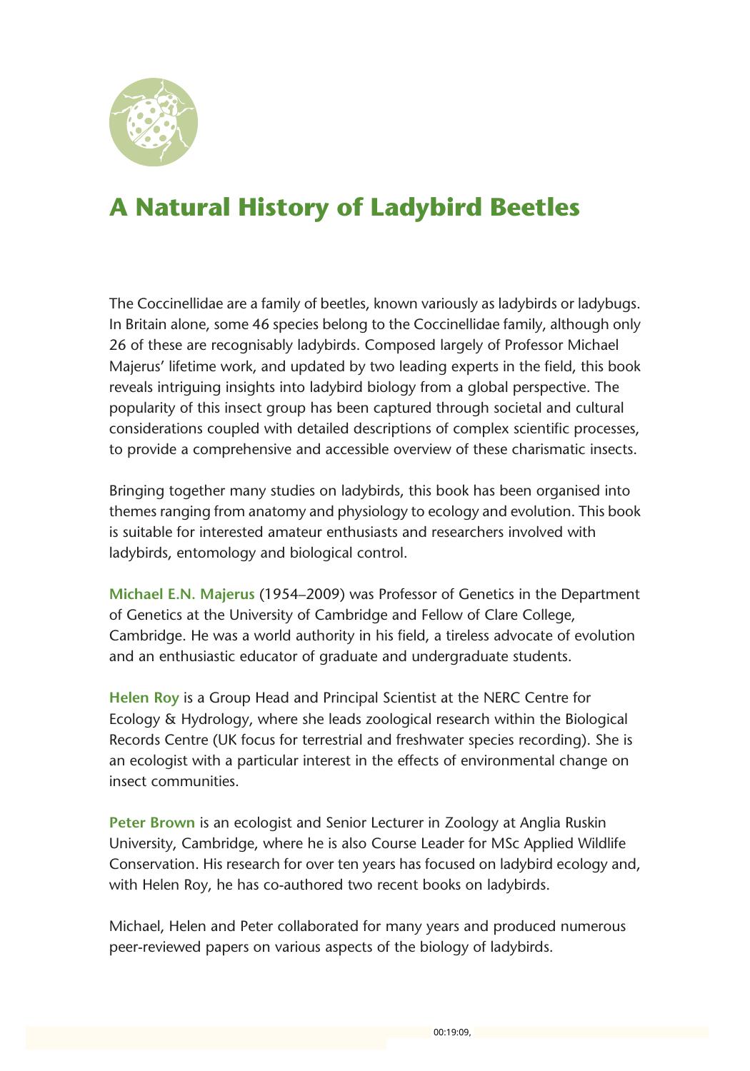 A Natural History of Ladybird Beetles by Unknow