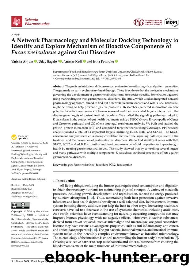 A Network Pharmacology and Molecular Docking Technology to Identify and Explore Mechanism of Bioactive Components of Fucus vesiculosus against Gut Disorders by Varisha Anjum Uday Bagale Ammar Kadi & Irina Potoroko