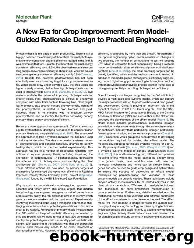 A New Era for Crop Improvement: From Model-Guided Rationale Design to Practical Engineering by Chengcai Chu