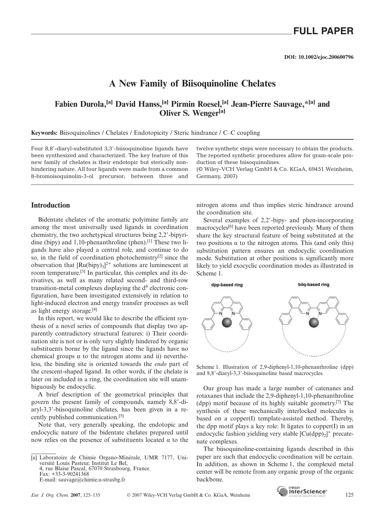 A New Family of Biisoquinoline Chelates by Unknown