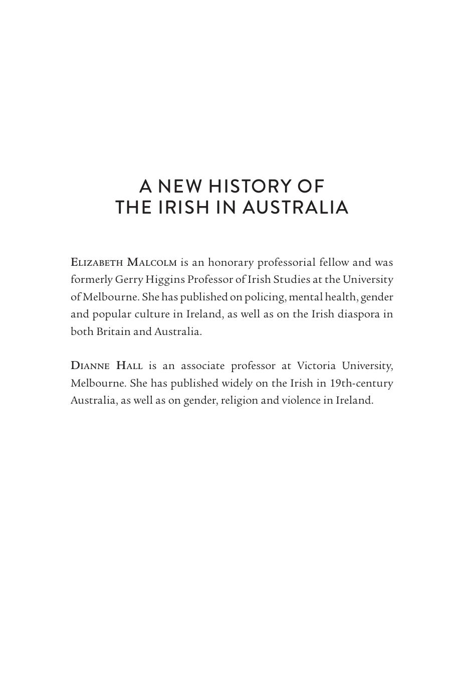 A New History of the Irish in Australia by Unknow