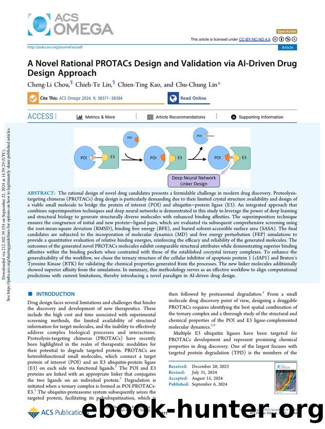 A Novel Rational PROTACs Design and Validation via AI-Driven Drug Design Approach by Cheng-Li Chou Chieh-Te Lin Chien-Ting Kao & Chu-Chung Lin