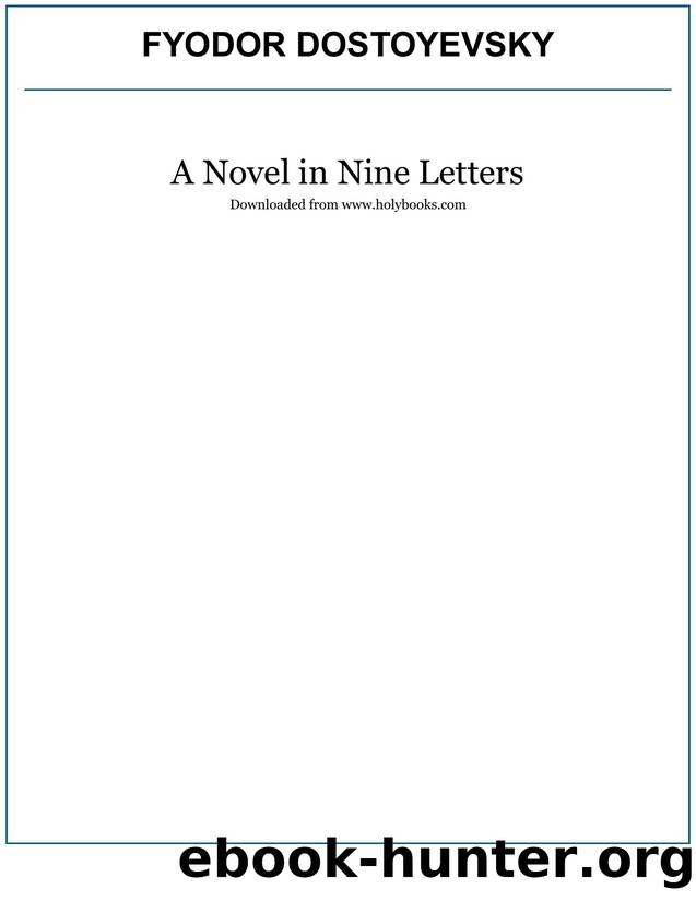 A Novel in Nine Letters by Unknown
