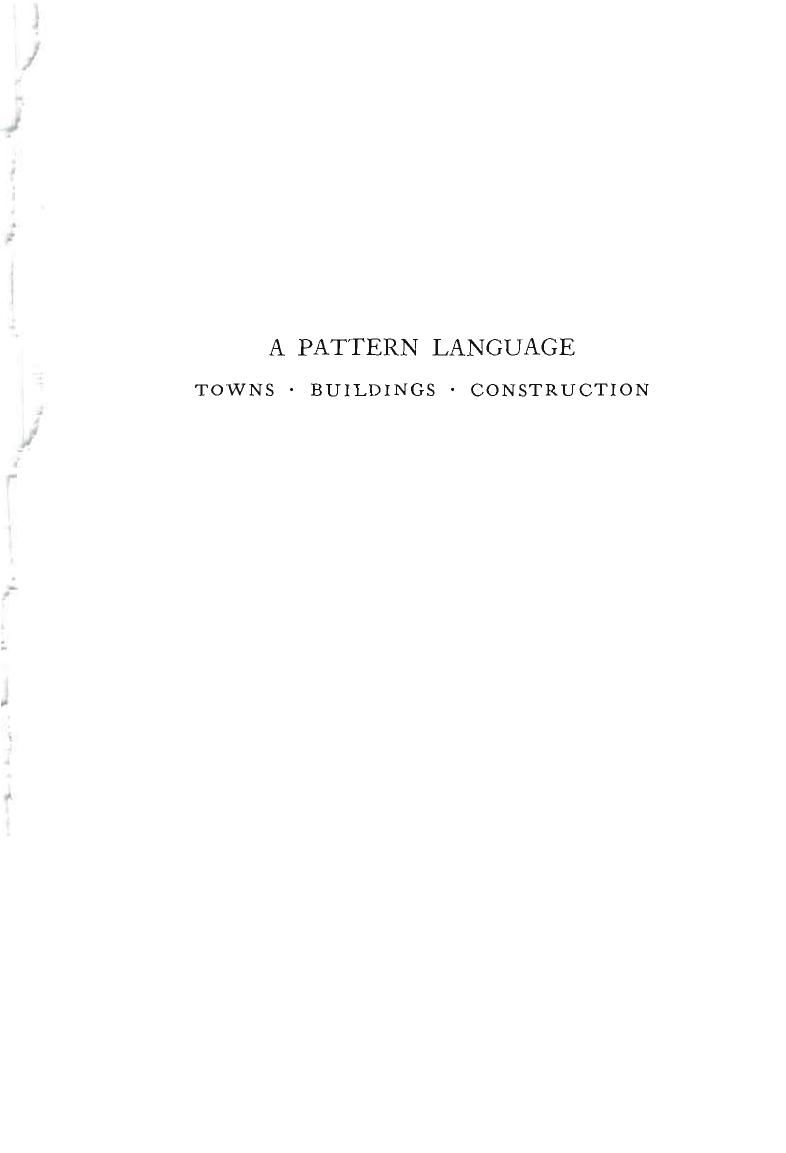 A Pattern Language by unknow