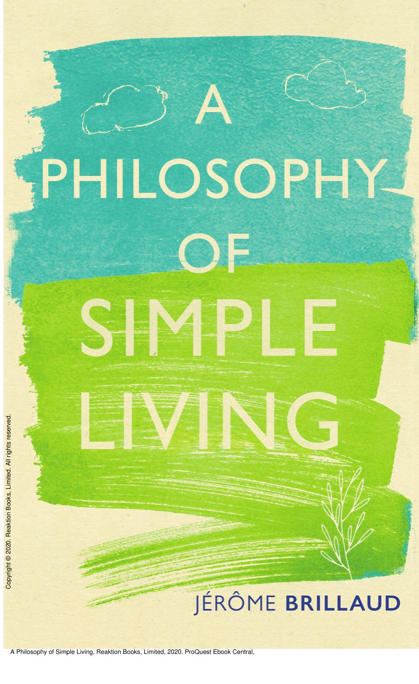 A Philosophy of Simple Living by Jérôme Brillaud