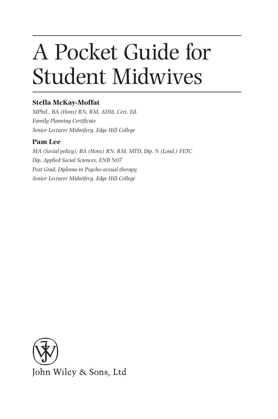 A Pocket Guide for Student Midwives by Unknow