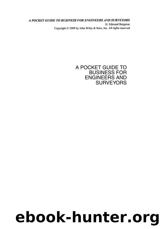 A Pocket Guide to Business for Engineers and Surveyors (PDF) by 4<8=8AB@0B>@