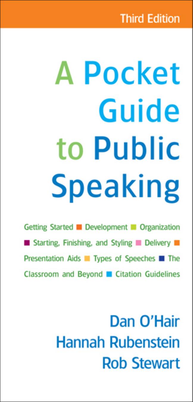 A Pocket Guide to Public Speaking by Dan O'Hair & Hannah Rubenstein & Rob Stewart