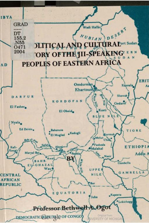 A Political and Cultural History of the Jii-speaking Peoples of Eastern Africa by Bethwell A. Ogot