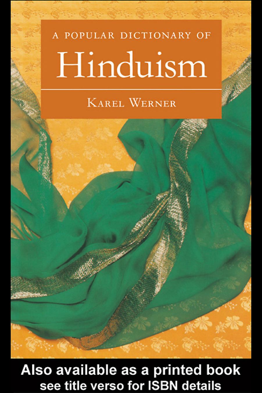 A Popular Dictionary of Hinduism (Popular Dictionaries of Religion) by Karel Werner
