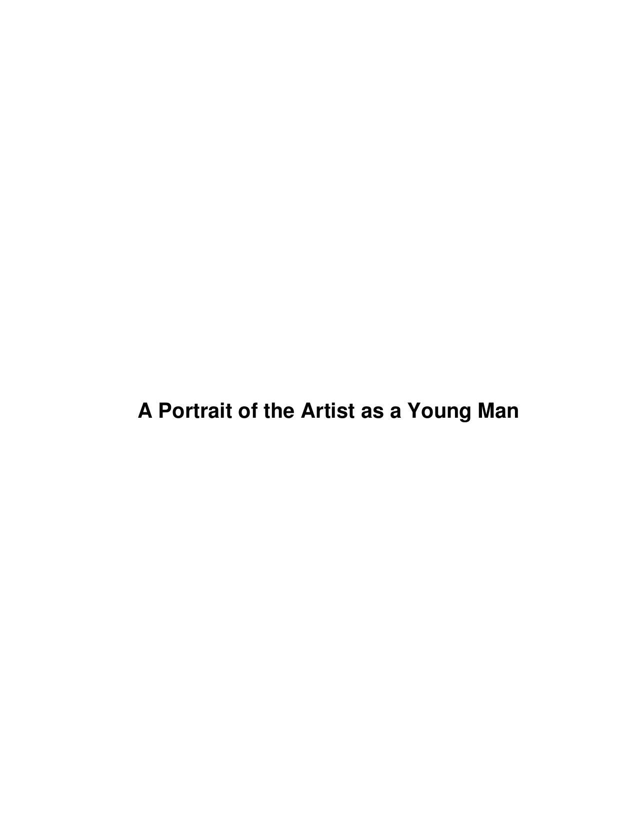 A Portrait of the Artist as a Young Man by Unknown