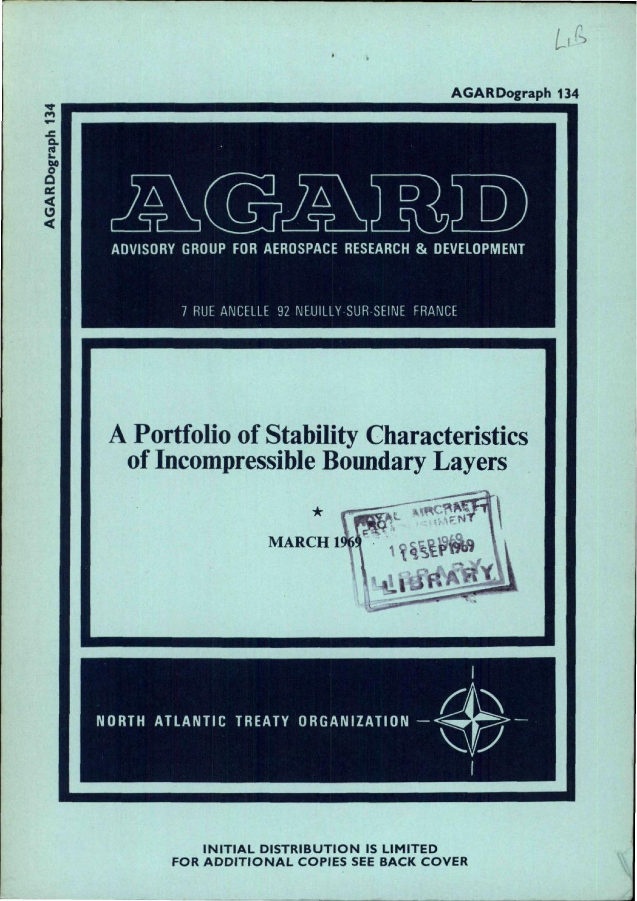 A Portrolio of Stability Characteristics of Incompressible Boundary Layers by Obremski H.J