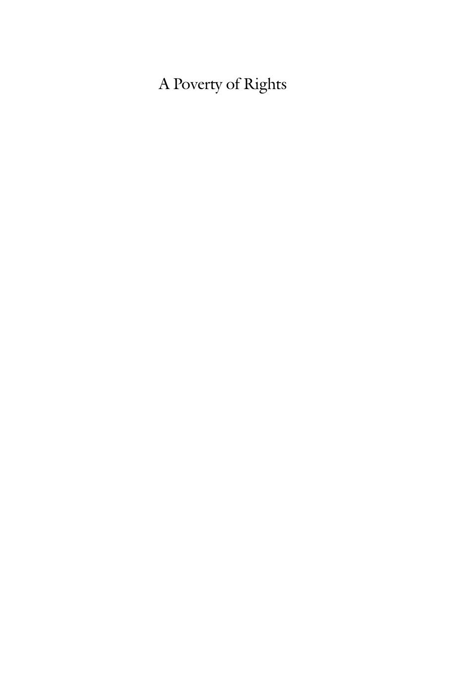 A Poverty of Rights: Citizenship and Inequality in Twentieth-Century Rio de Janeiro by Brodwyn Fischer