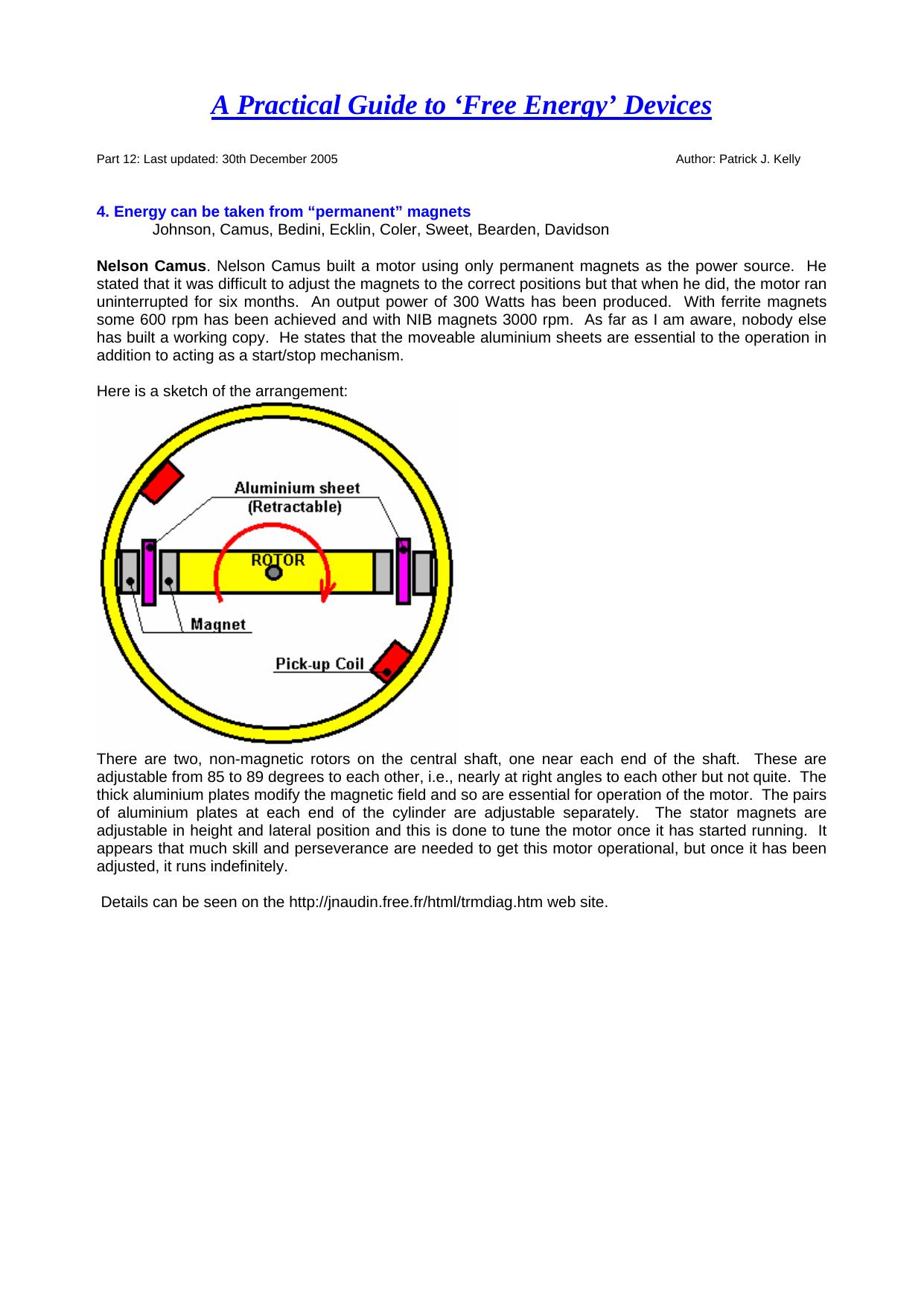 A Practical Guide to âFree Energyâ Devices by P. Kelly