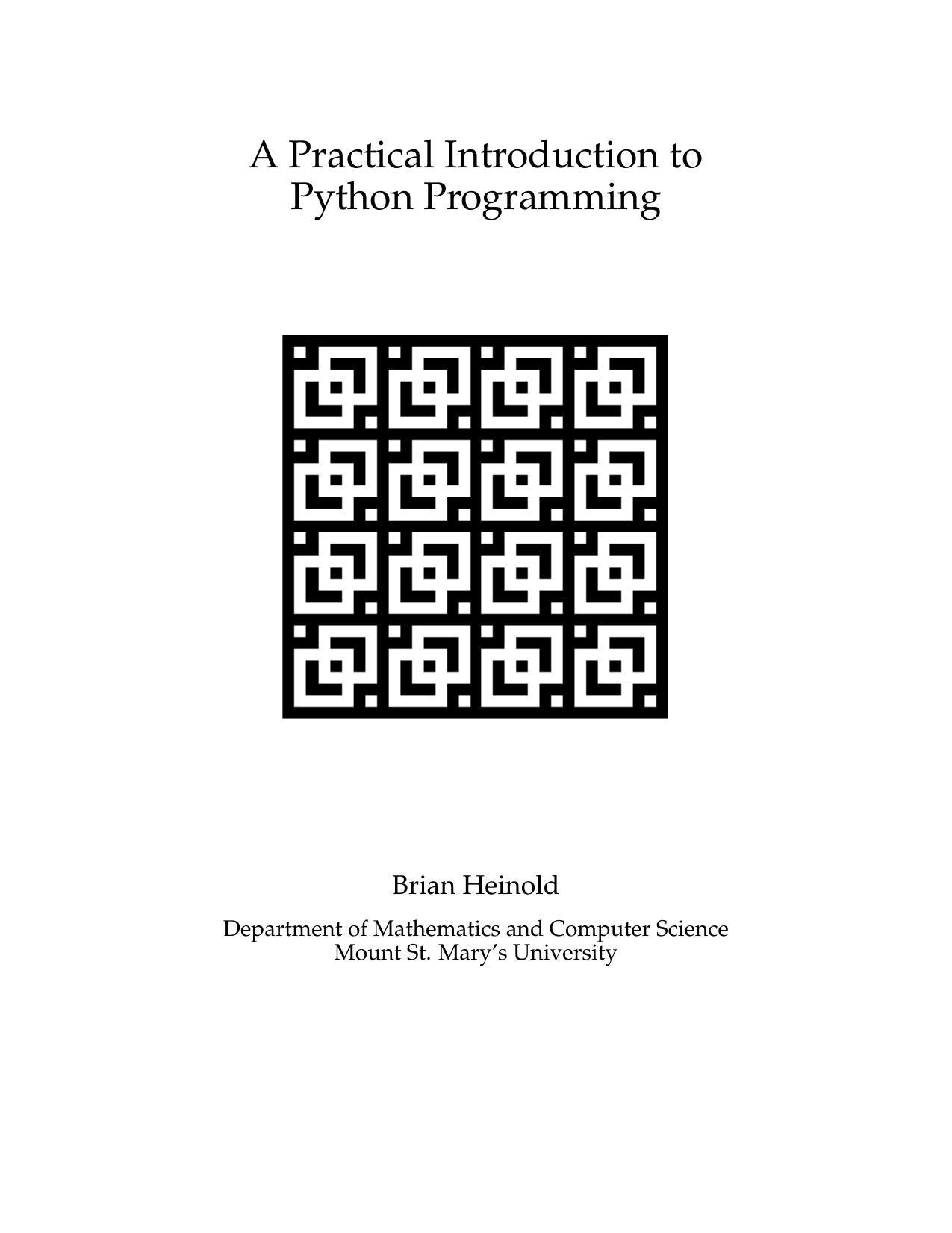 A Practical Introduction to Python Programming by Unknown