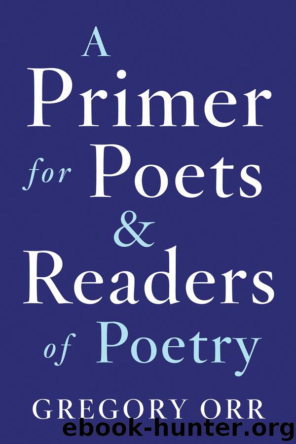 A Primer for Poets and Readers of Poetry by Gregory Orr
