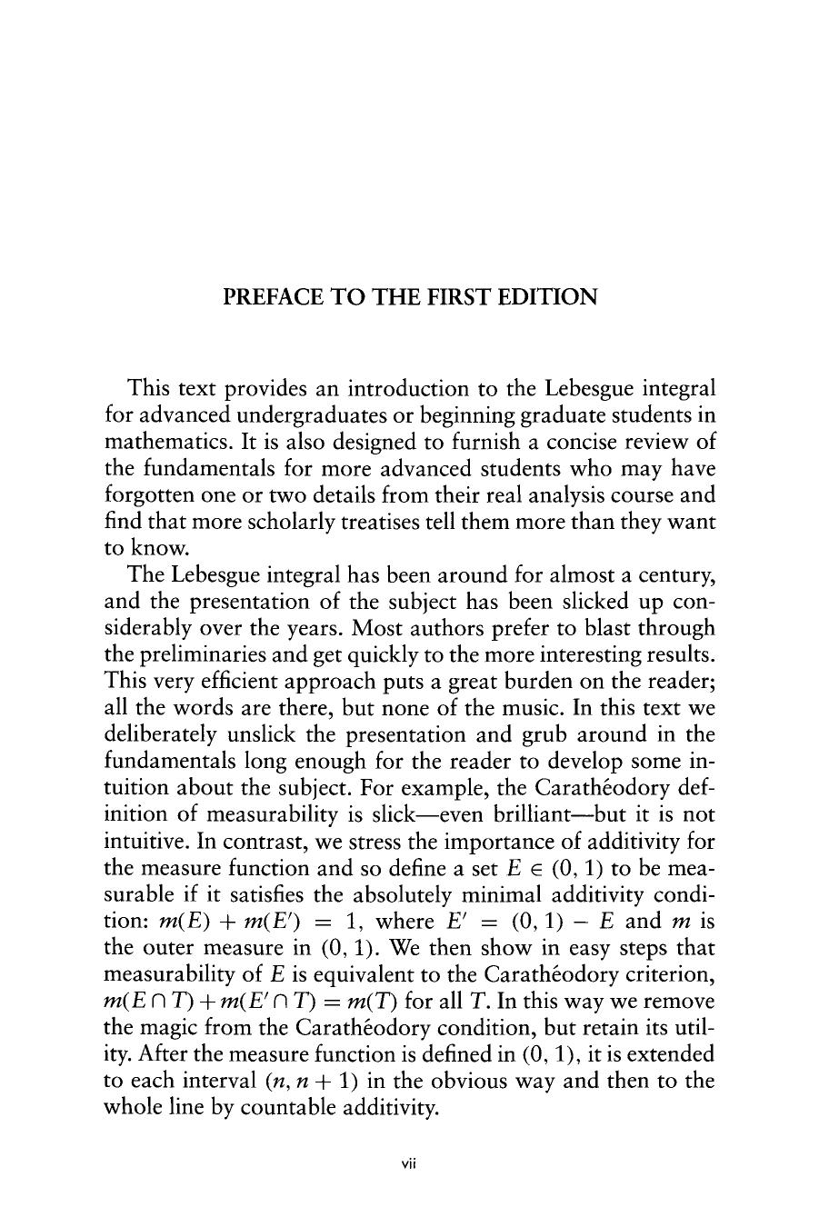 A Primer of Lebesgue Integration by H. Bear