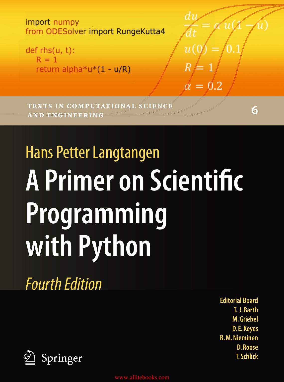 A Primer on Scientific Programming with Python, 4th edition by Unknown