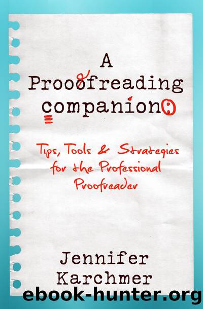A Proofreading Companion by Jennifer Karchmer