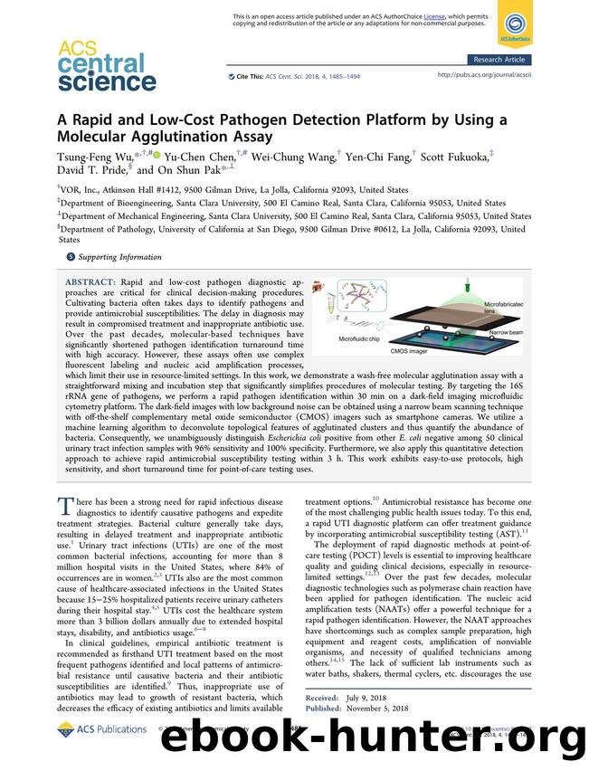 A Rapid and Low-Cost Pathogen Detection Platform by Using a Molecular Agglutination Assay by unknow