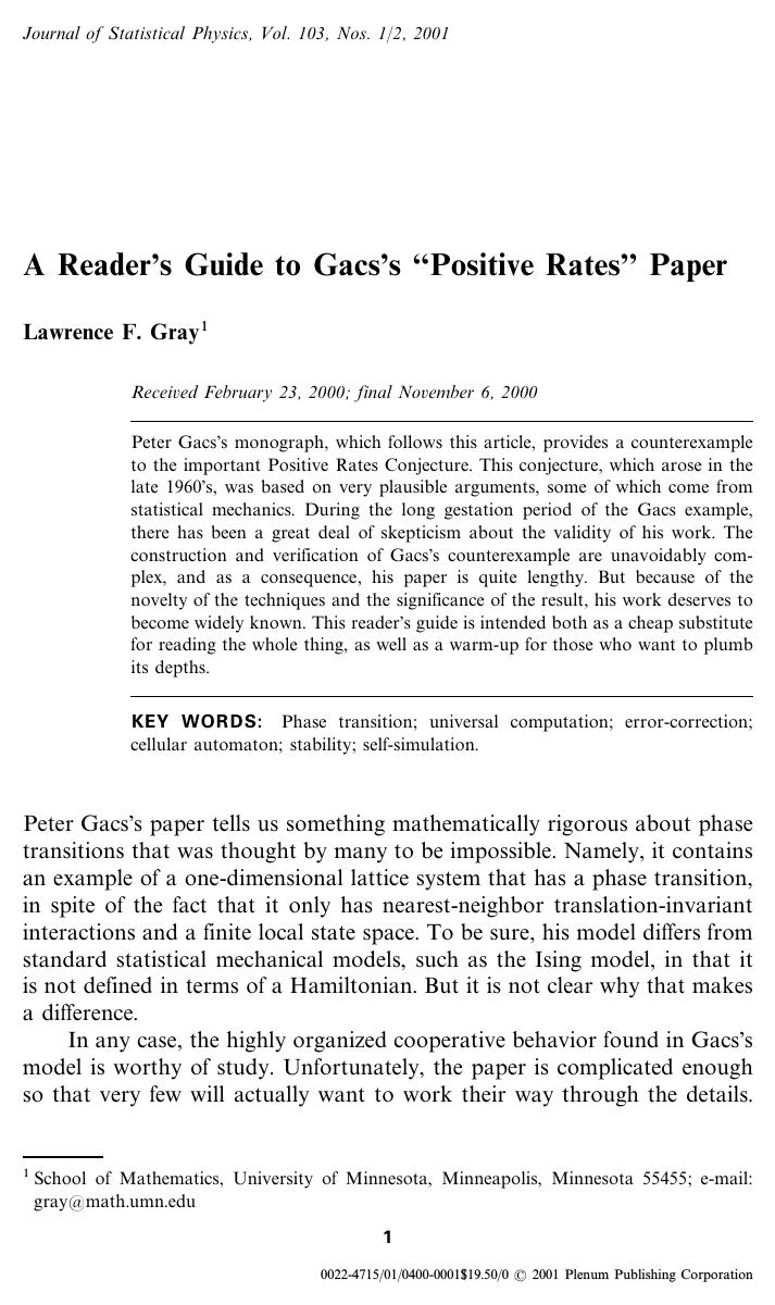A Reader's Guide to Gacs's &#x201C;Positive Rates&#x201D; Paper by Unknown