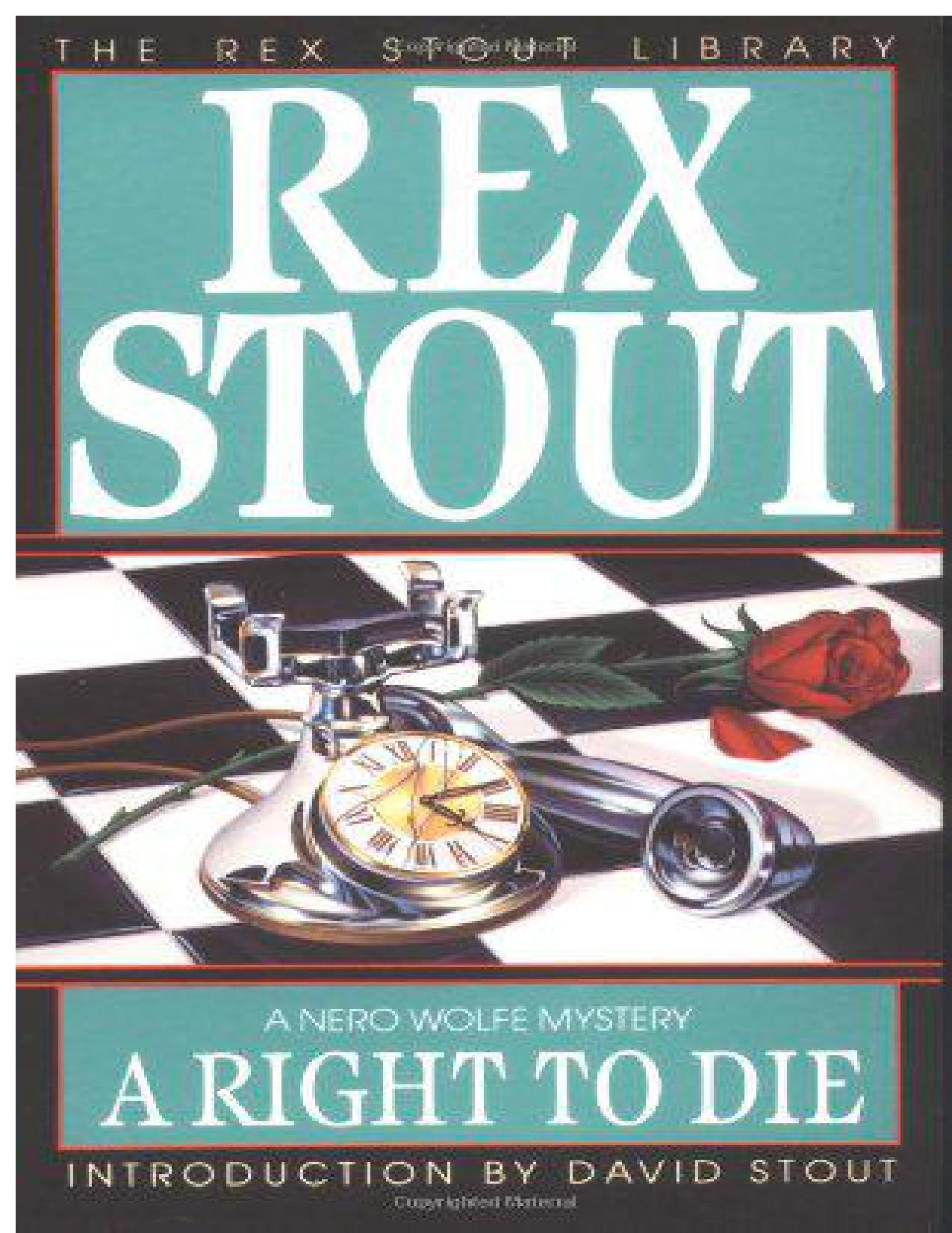 A Right to Die by Rex Stout