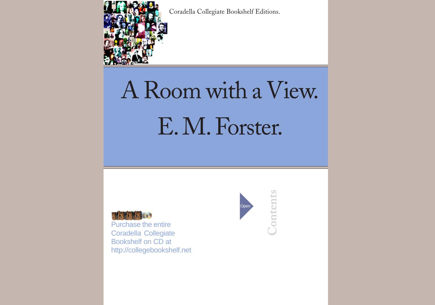 A Room with a View by published by Coradella Collegiate Bookshelf Editions