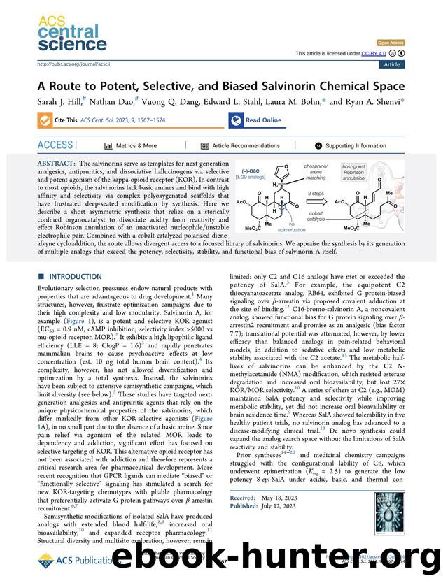 A Route to Potent, Selective, and Biased Salvinorin Chemical Space by unknow
