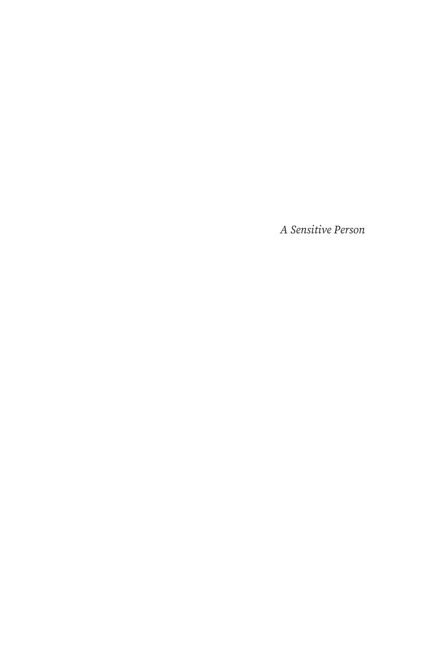 A Sensitive Person: A Novel by Jachym Topol; Alex Zucker