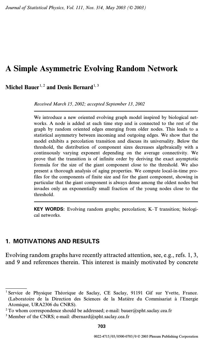 A Simple Asymmetric Evolving Random Network by Unknown