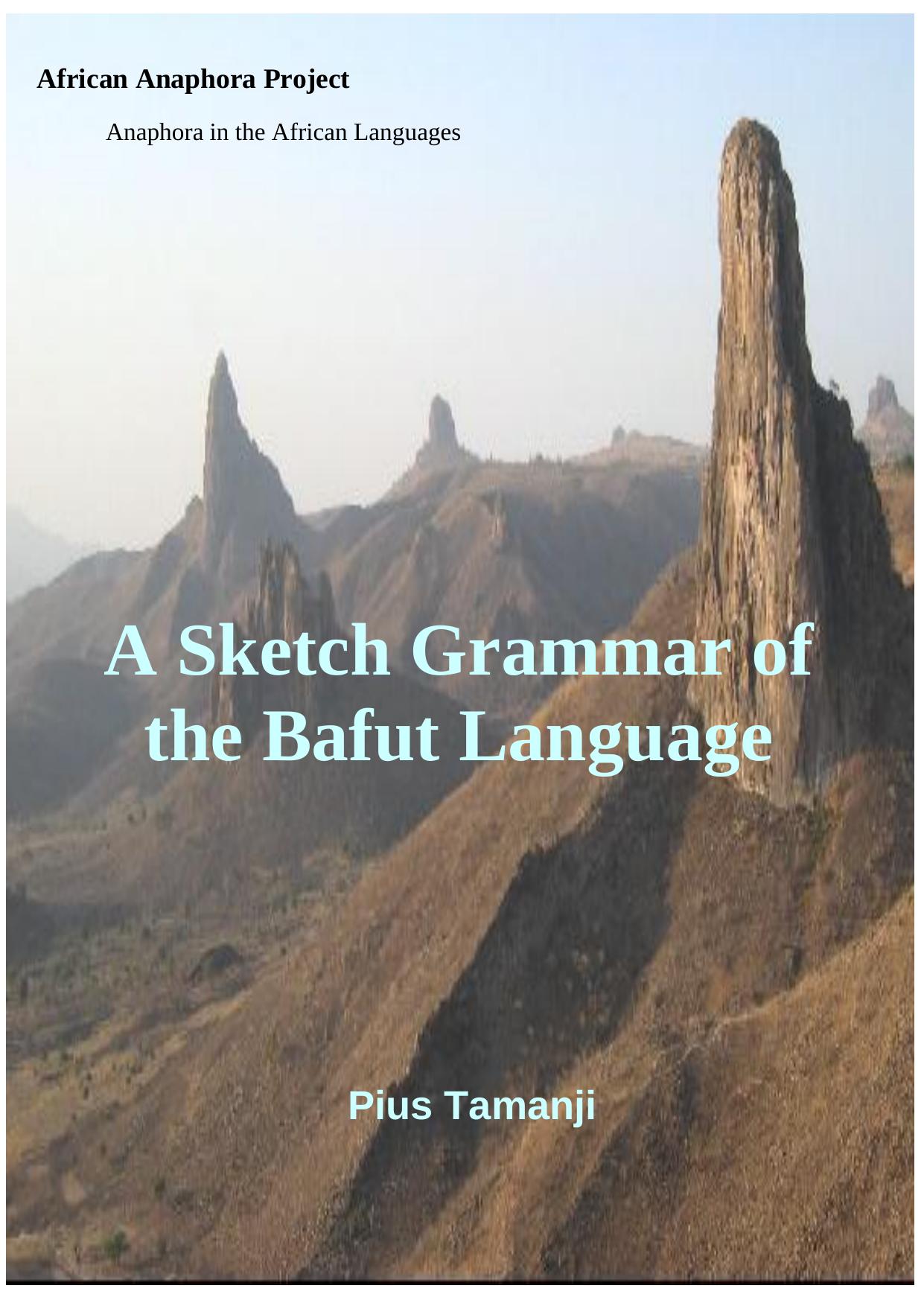 A Sketch Grammar of the Bafut Language by Pius Tamanji