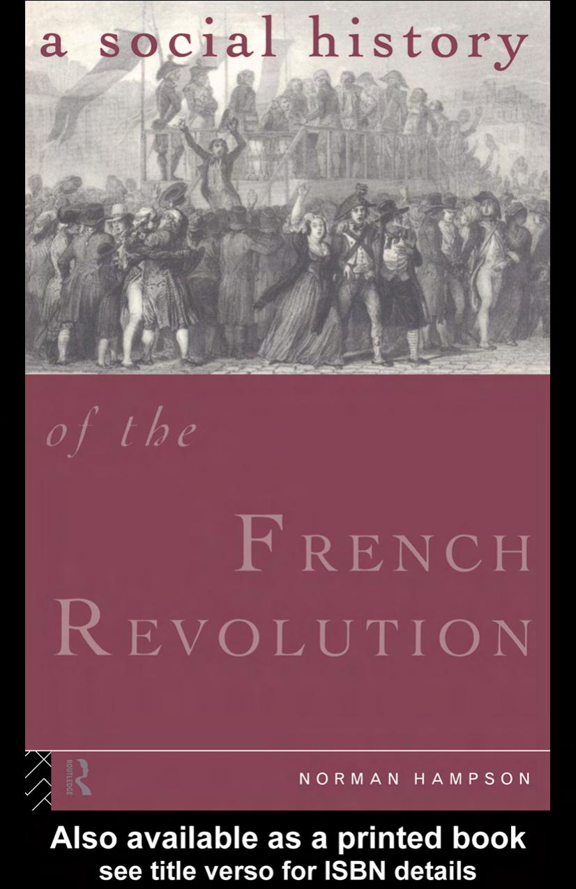 A Social History of the French Revolution by Norman Hampson