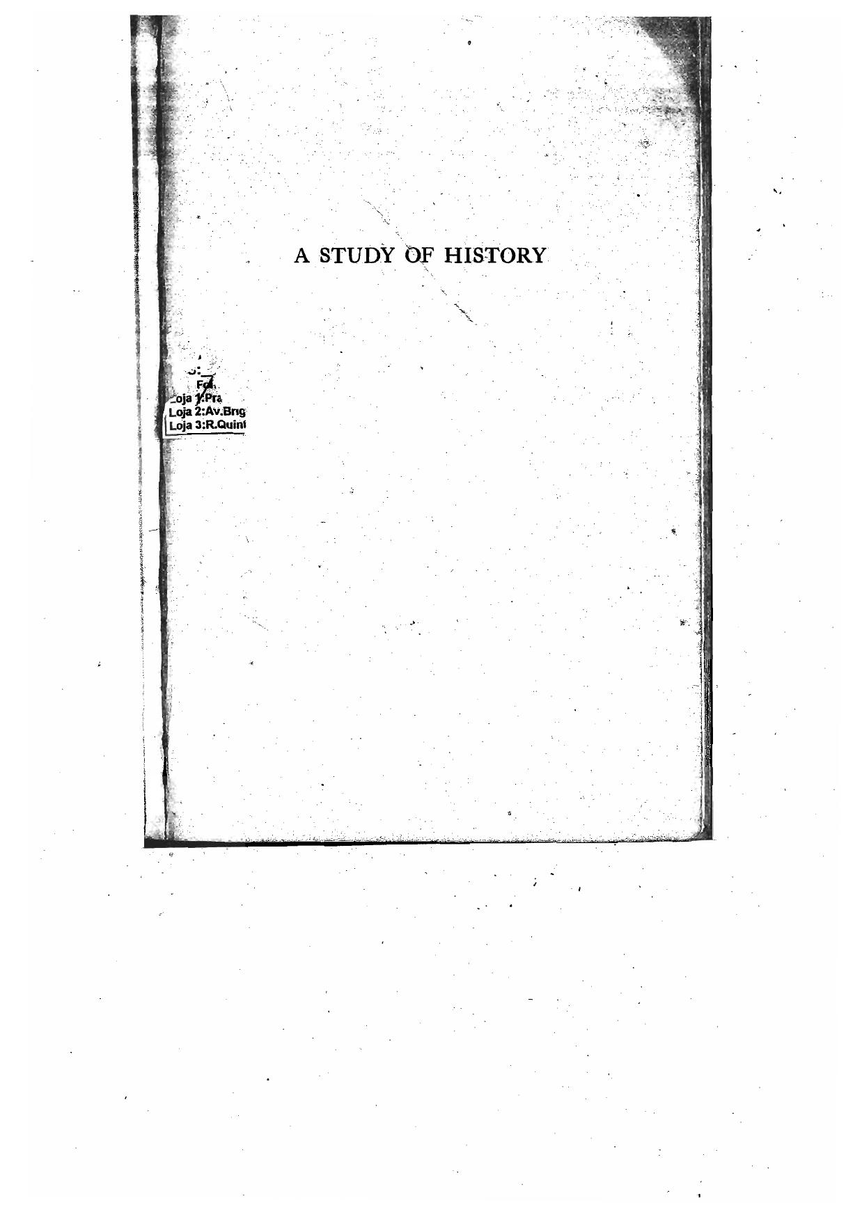 A Study of History - Reconsiderations by Arnold J. Toynbee
