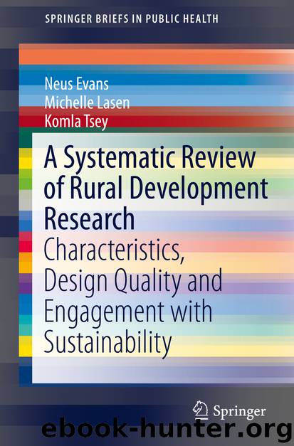 A Systematic Review of Rural Development Research by Neus Evans Michelle Lasen & Komla Tsey