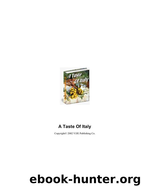 A Taste Of Italy by Cookbooks