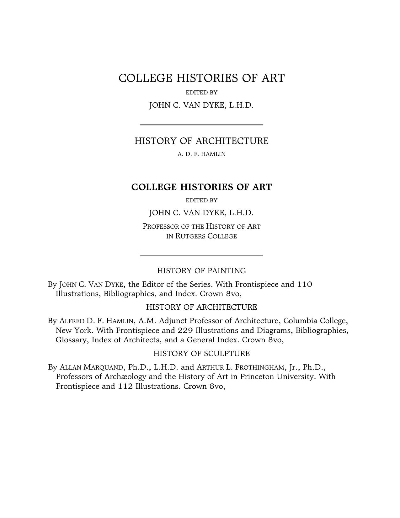 A Text-book of the History of Architecture by by Alfred D. F. Hamlin