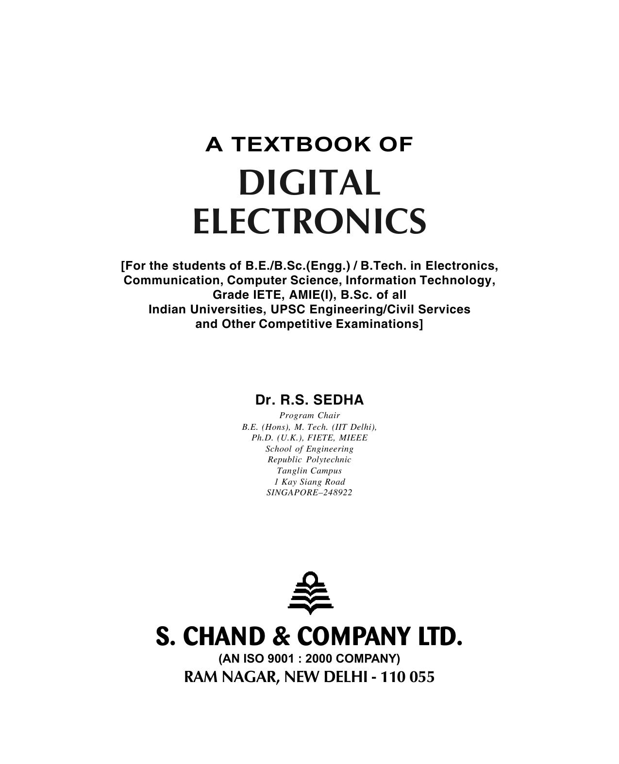 A Textbook of Digital Electronics by R.S. Sedha