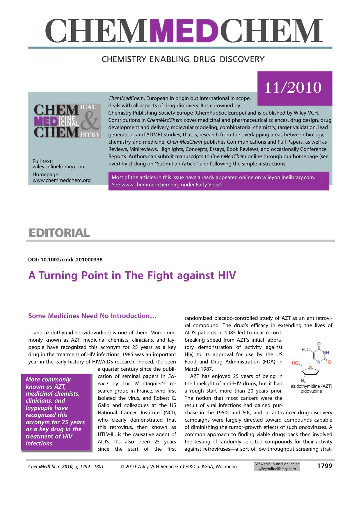 A Turning Point in The Fight against HIV by Unknown