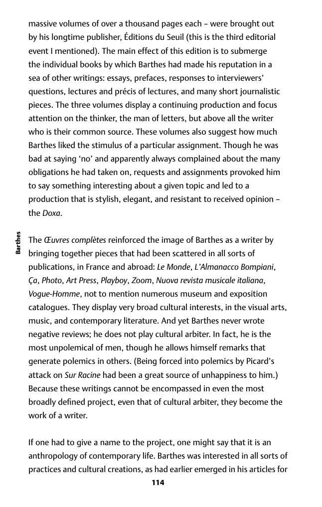 A Very Short Introduction by Barthes