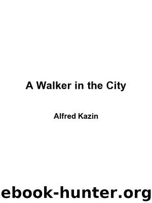 A Walker in the City by Alfred Kazin