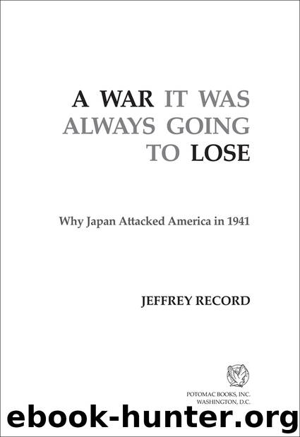 A War It Was Always Going to Lose by Jeffrey Record