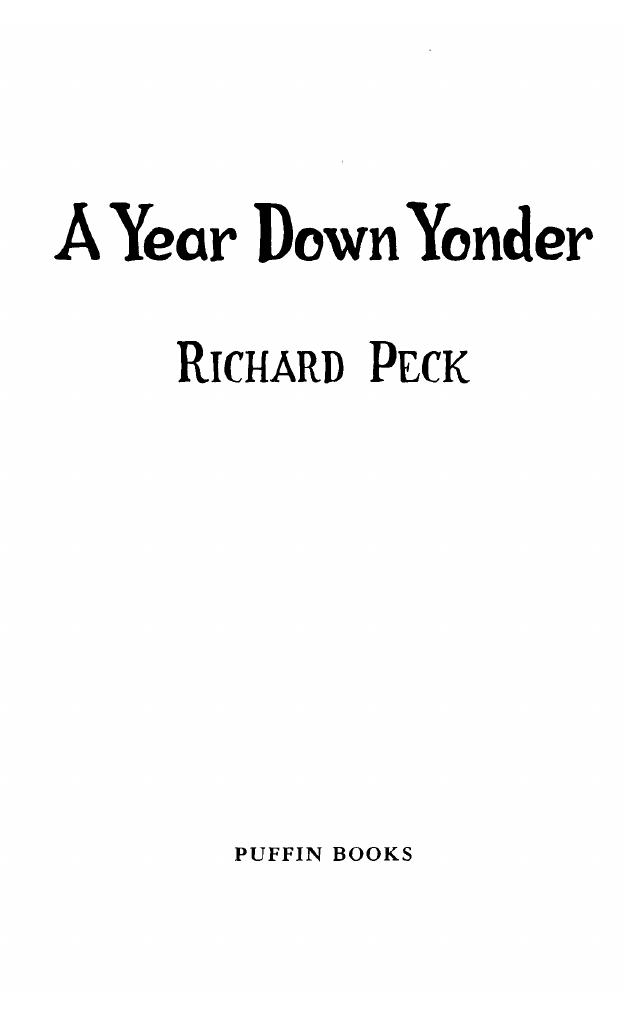 A Year Down Yonder by Richard Peck