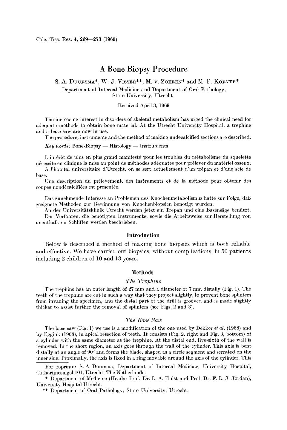 A bone biopsy procedure by Unknown