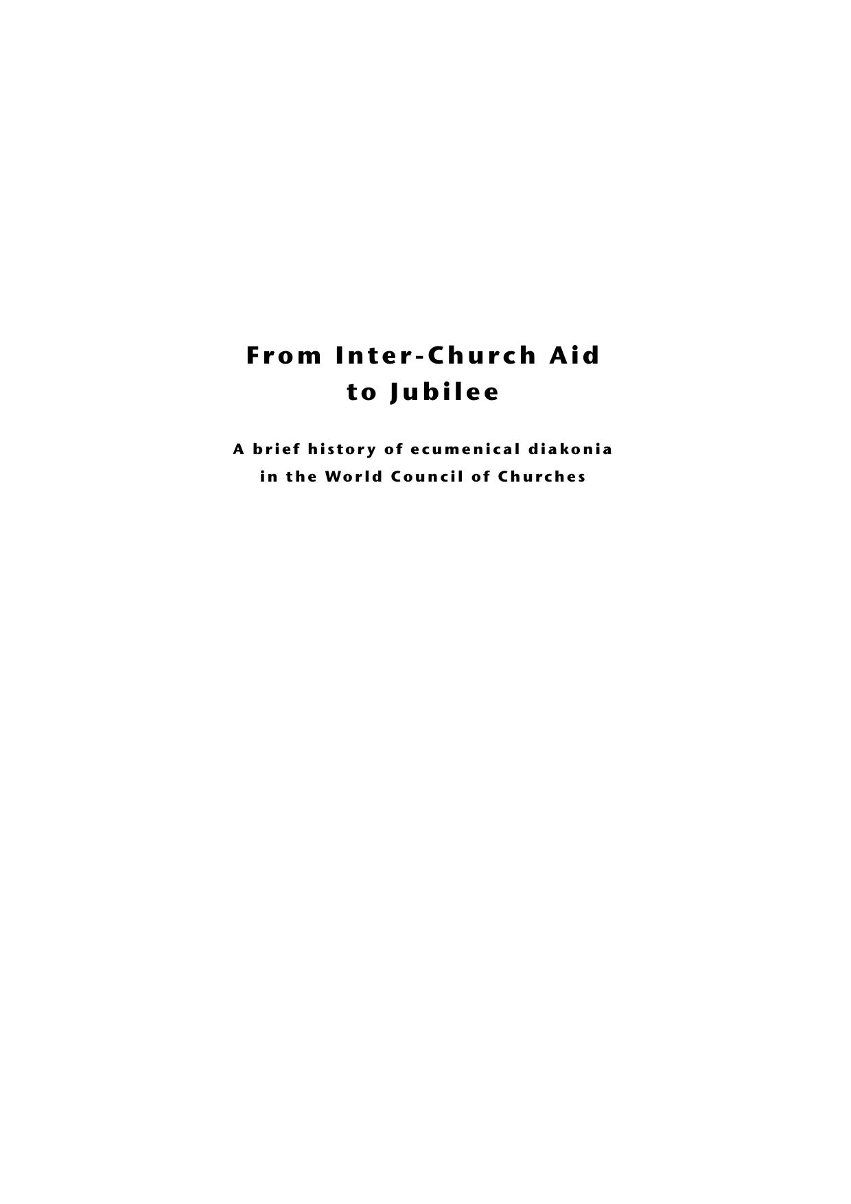 A brief history of ecumenical diakonia in the World Council of Churches by Belopopsky