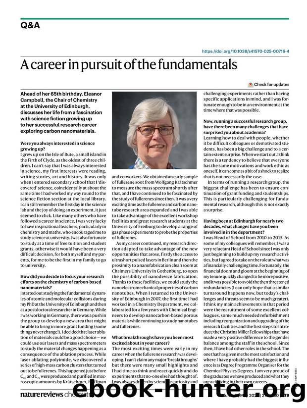 A career in pursuit of the fundamentals by Eleanor Campbell & Stephanie Greed